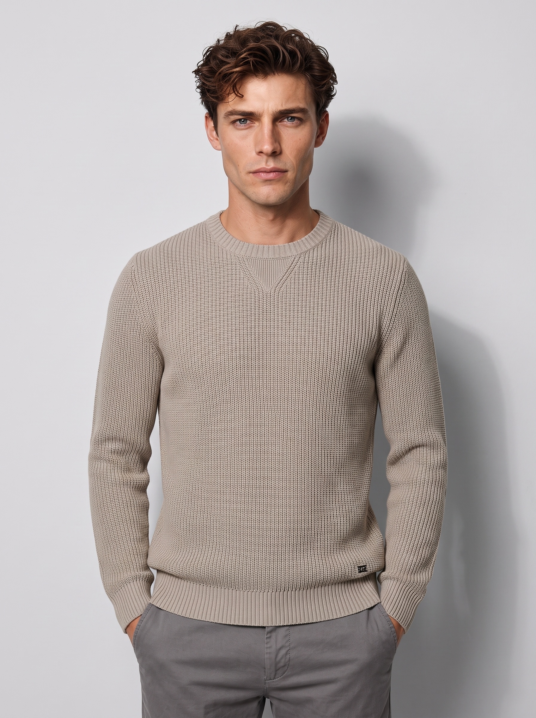 Markup Uomo Maglieria Maglione Maglia Inglese Cotone maglione in cotone