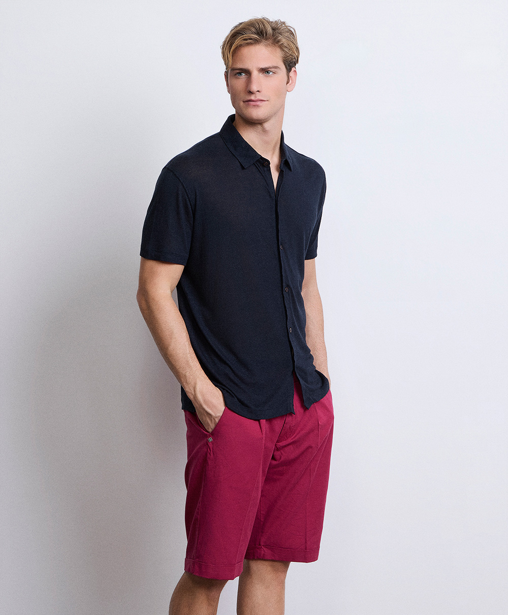 Markup Uomo Pantaloni & Bermuda Bermuda lino one pince