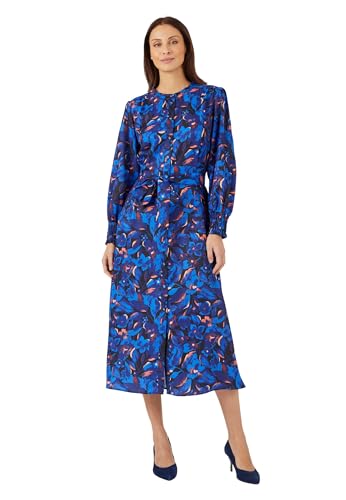 Damart Prêt-à-porter Abito-camicia in tessuto elegante jacquard floreale svasato
