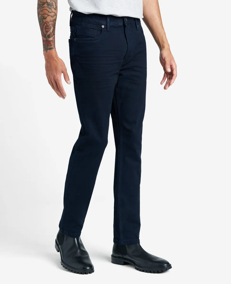 Kenneth Cole Reaction Clothing Slim-Fit Recycled Stretch Denim Jeans blu scuro