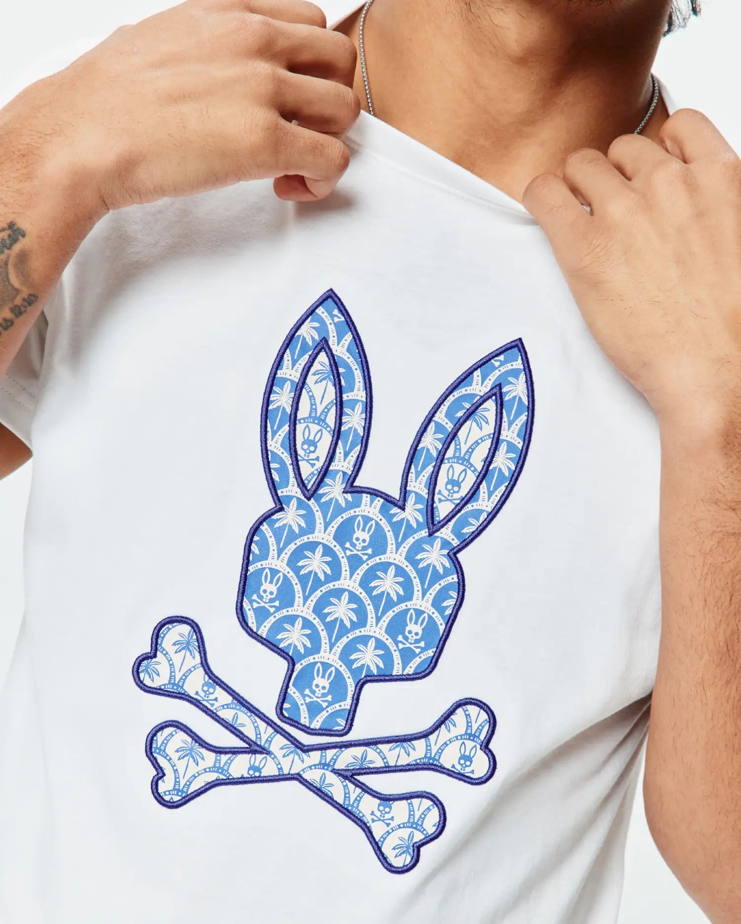Psycho Bunny Men's Tees MENS BRAD GRAPHIC TEE - MT0200274 t-shirt bianca