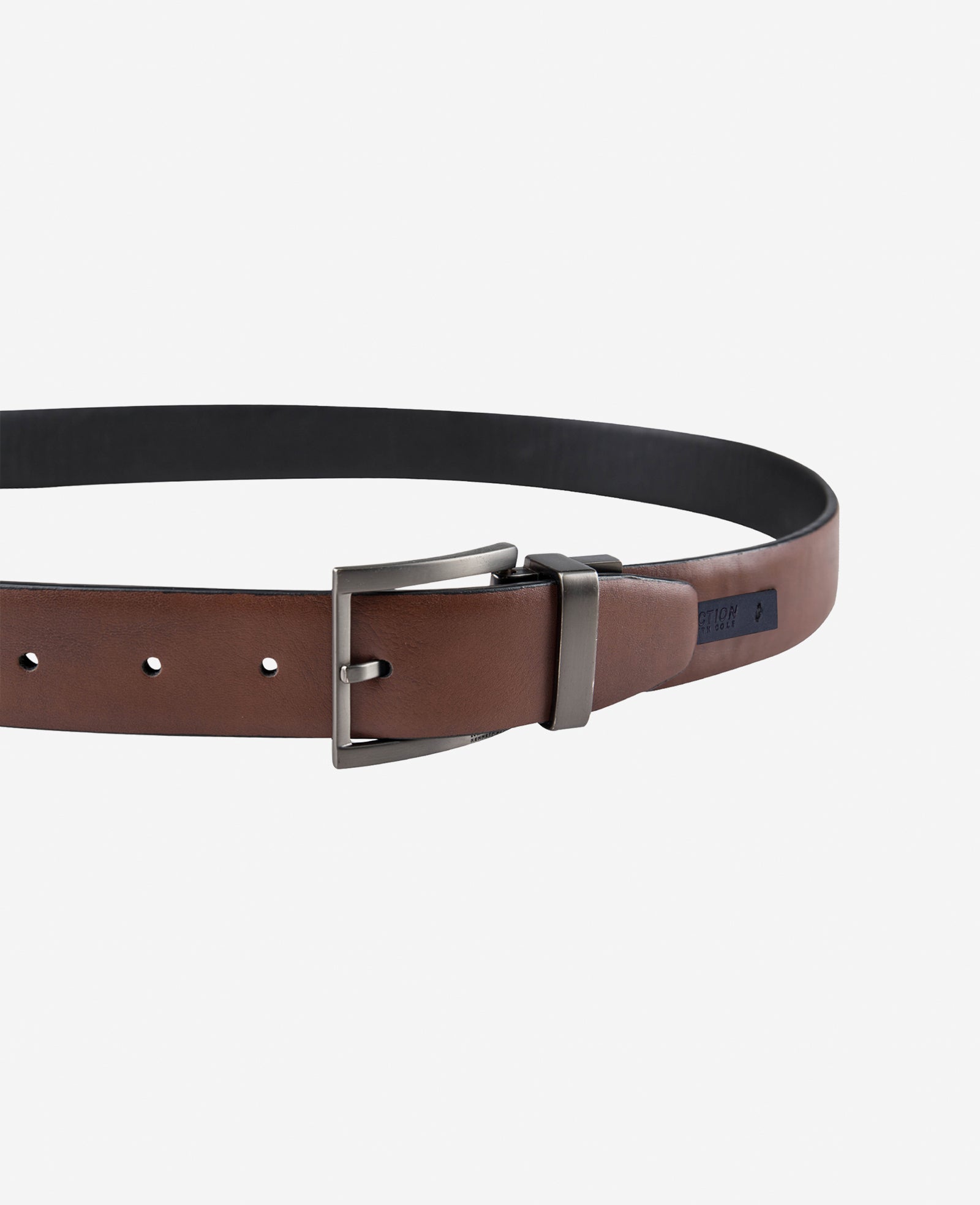 Kenneth Cole Reaction Belts, Wallets & Small Accessories Stretch Reversible Logo Inset Tab Belt cintura BROWN/BLACK