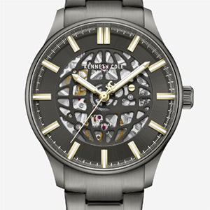Kenneth Cole Reaction Watches Skeleton Automatic Gun Metal orologio automatico