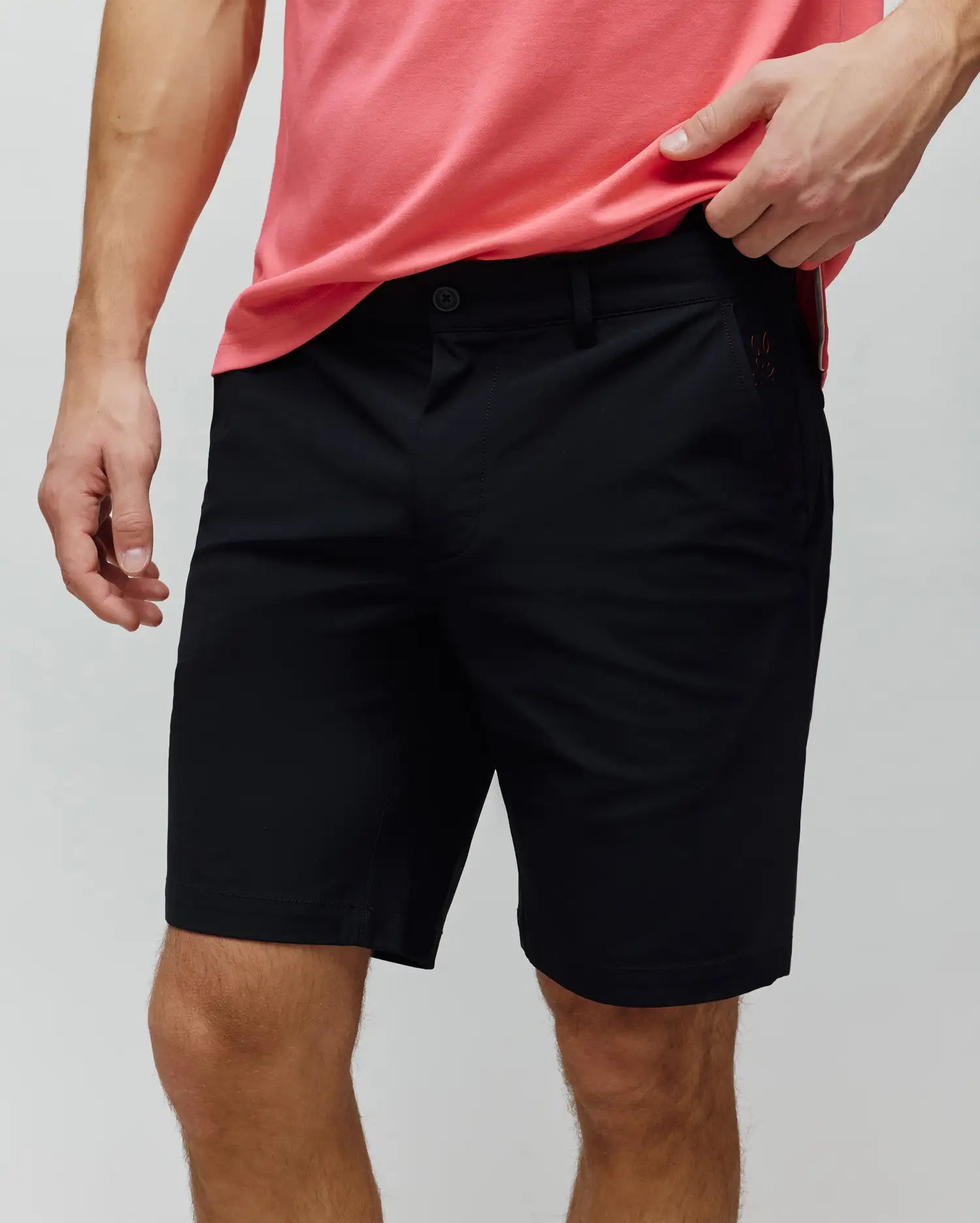 Psycho Bunny Men's Shorts MENS MAVERICK 10K STEP SHORT 9" - B6R969F200 shorts neri traspiranti