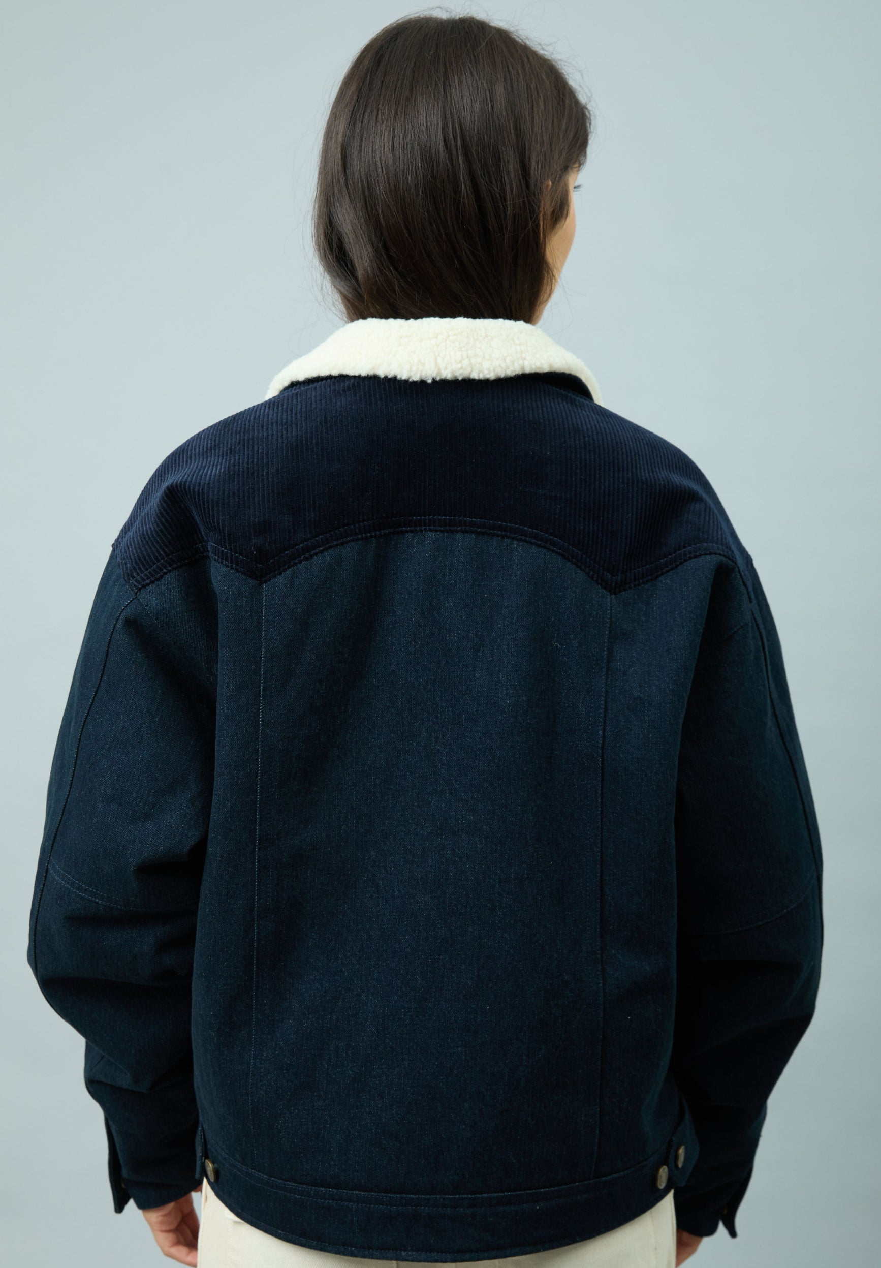 House Of Sunny Women's Denim RIPP MOUNTAIN DENIM JACKET giacca sherpa