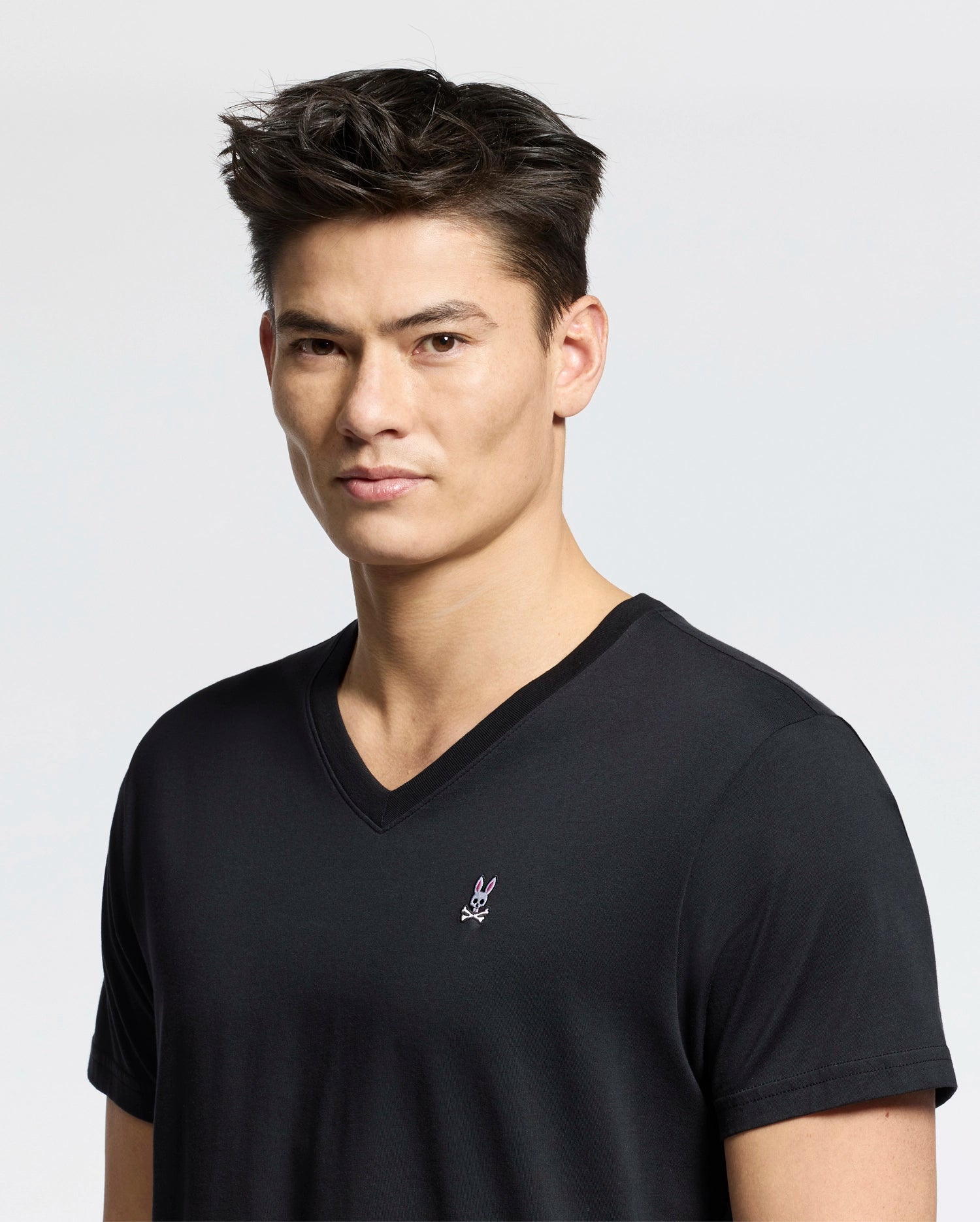 Psycho Bunny Men's Tees Classic V Neck Tee T-shirt nera