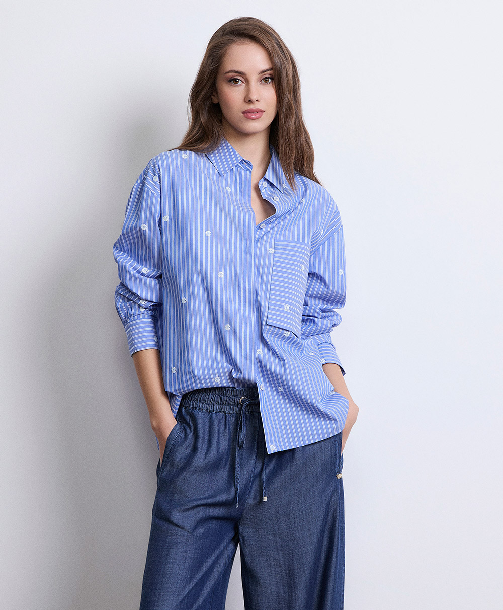 Markup Donna Camicie & Bluse Camicia in popeline rigato