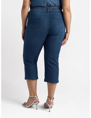 Fiorella Rubino Jeans Jeans Cropped con Piccole Borchie Curvy Size 52 Plus elasticizzati