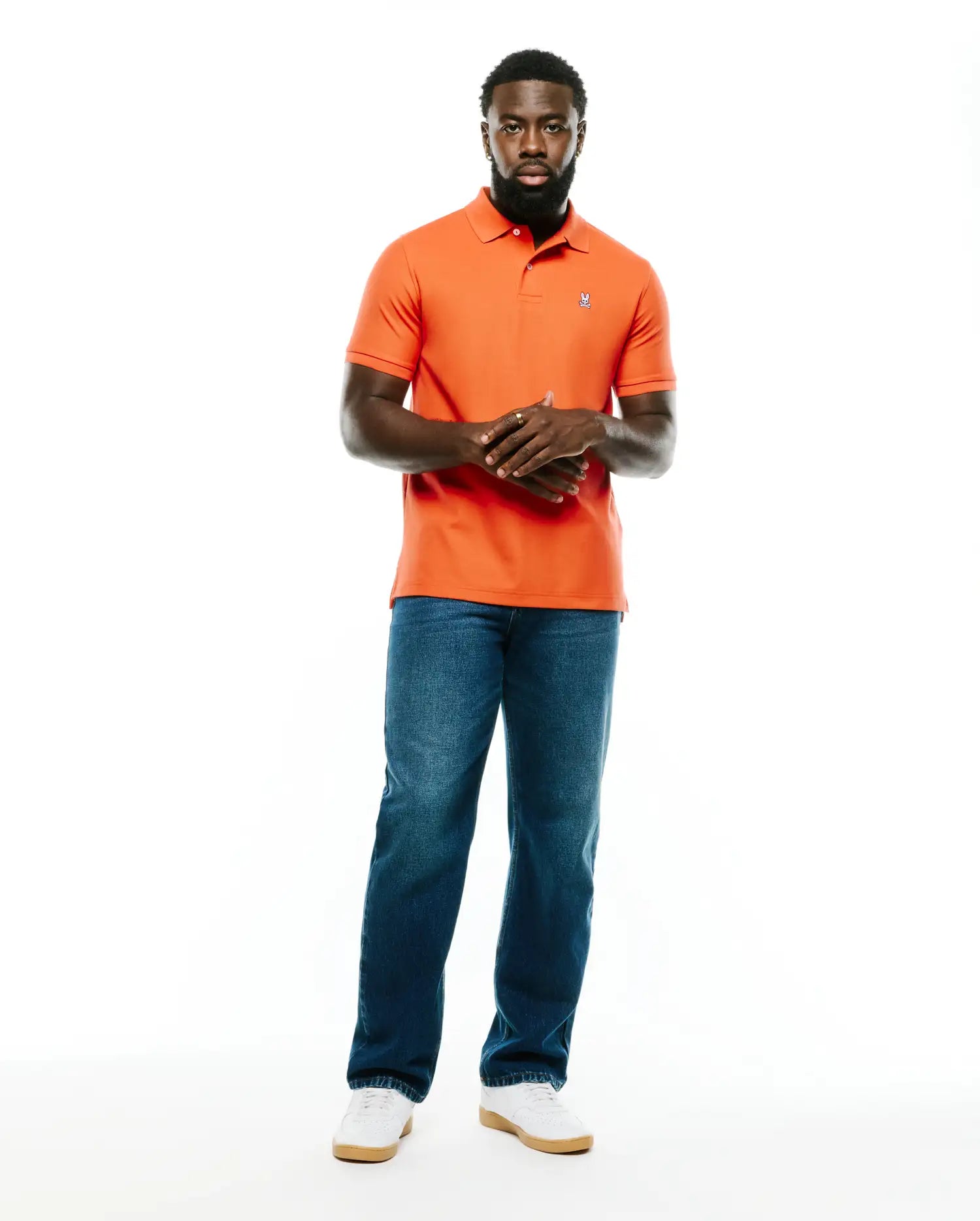 Psycho Bunny Men's Polos MEN'S CLASSIC PIMA PIQUE POLO - B6K001F200 polo arancione Pima
