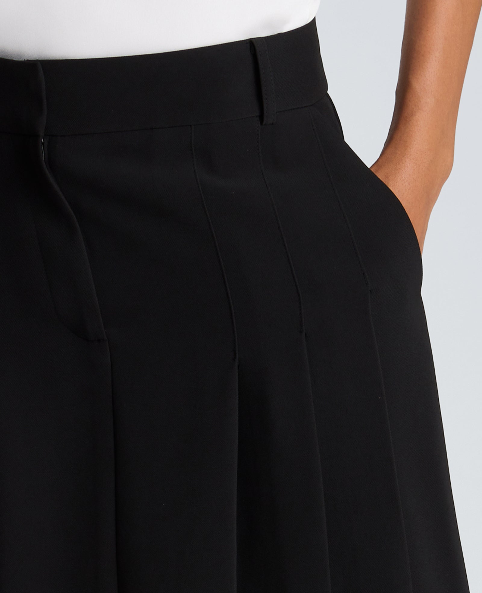 Kenneth Cole Reaction Clothing Fly Front Pleated Maxi Skirt gonna lunga nera