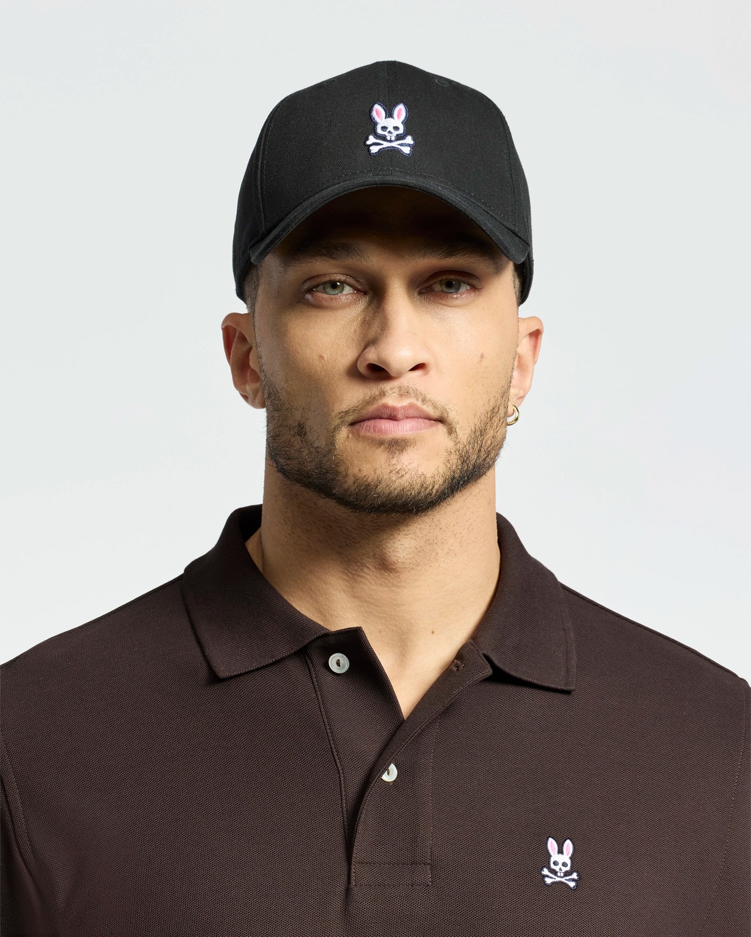 Psycho Bunny Accessories B6A816A1HT cappellino baseball nero cotone