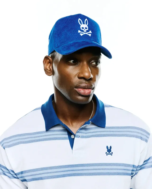Psycho Bunny Accessories Finnley cappellino trucker blu velluto