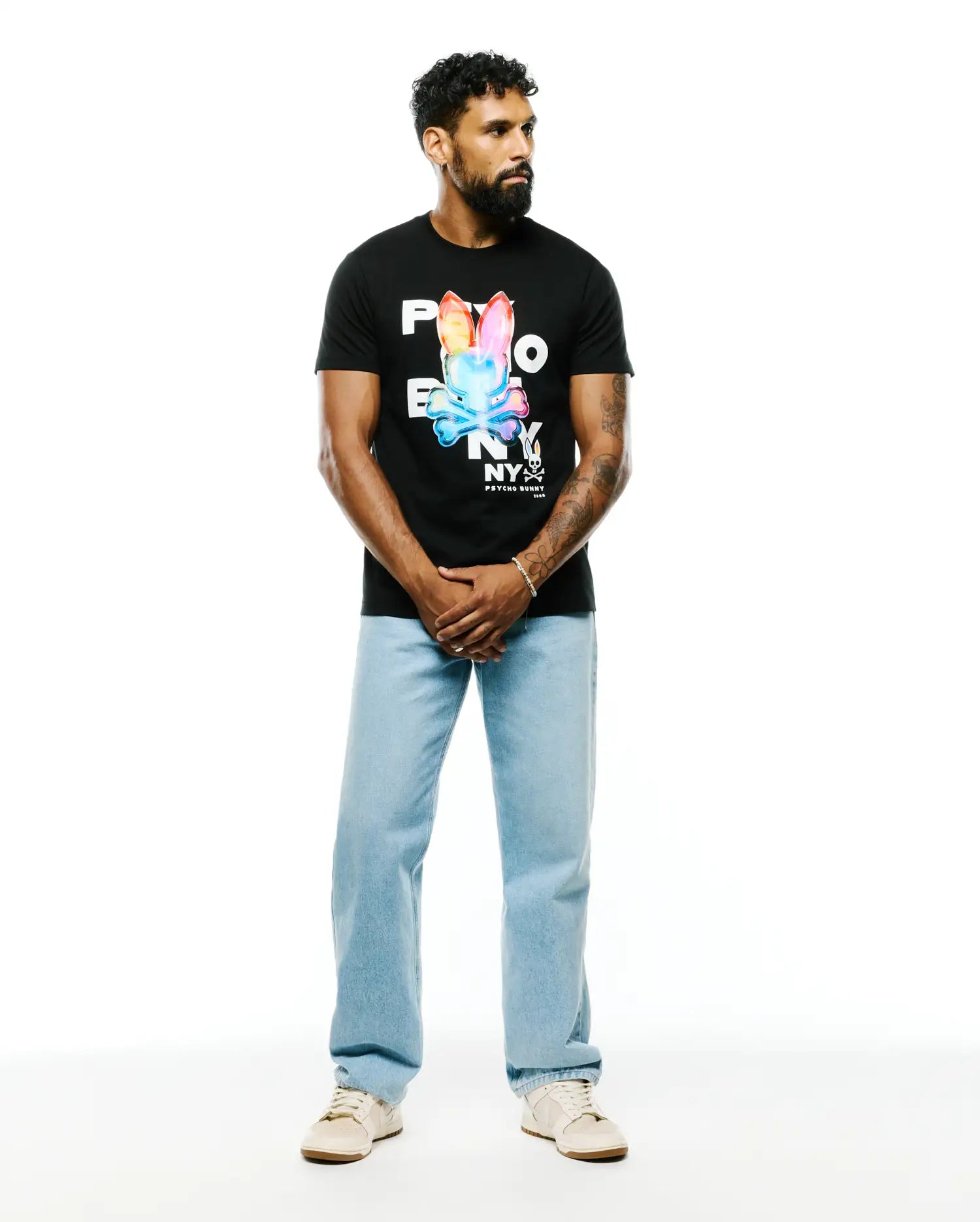 Psycho Bunny Men's Tees Men's Kenji Pima Cotton Graphic Tee nera