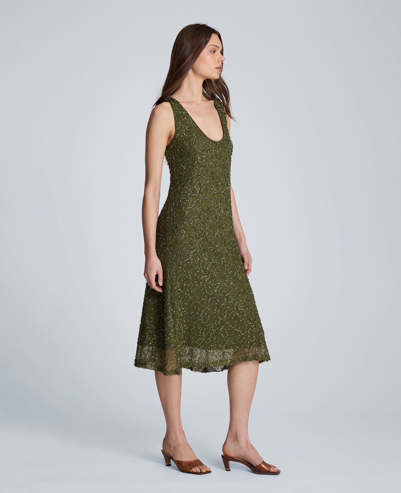 Kenneth Cole Reaction Clothing Bias Long Slip Dress vestito BREEN lungo