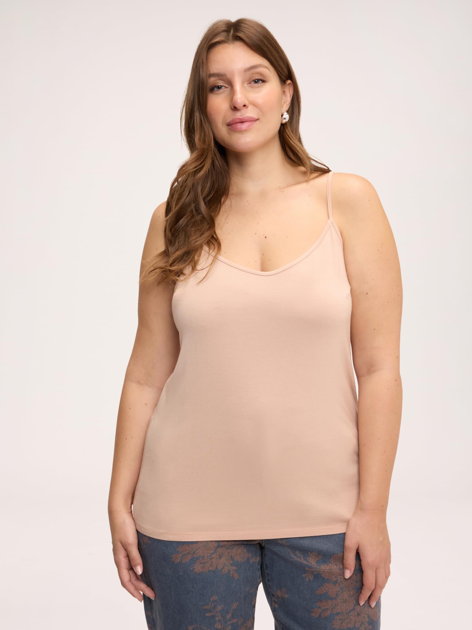 Fiorella Rubino Top e t-shirt Top in Jersey di Viscosa con Scollo a V Top XL Plus