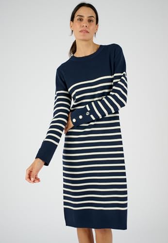 Damart Thermolactyl Vestito a righe donna 38-40 manica lunga