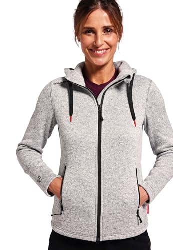 Damart Thermolactyl Giacca in pile donna con cappuccio grigia XS calda