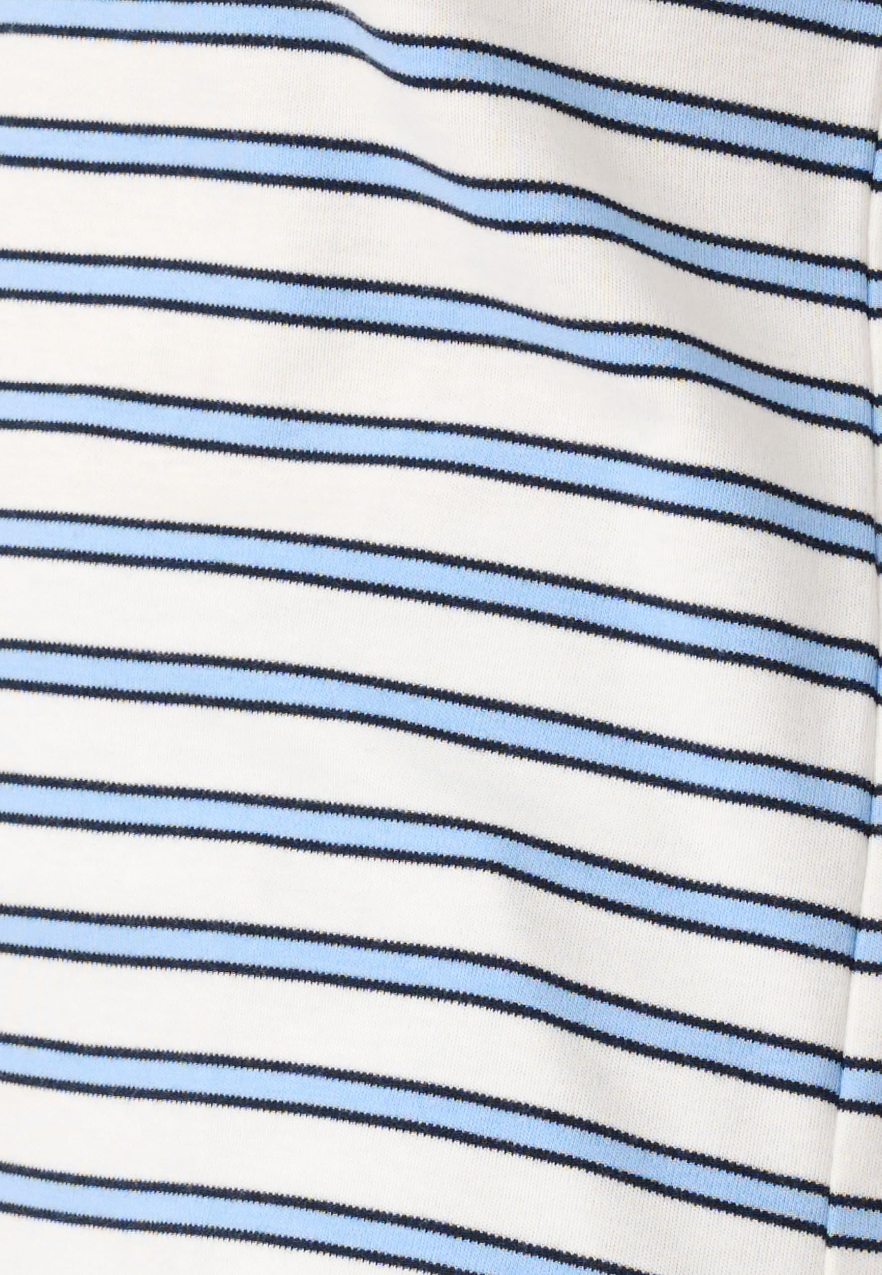 Damart Prêt-à-porter T-Shirt Marinière a righe blu in cotone e modale