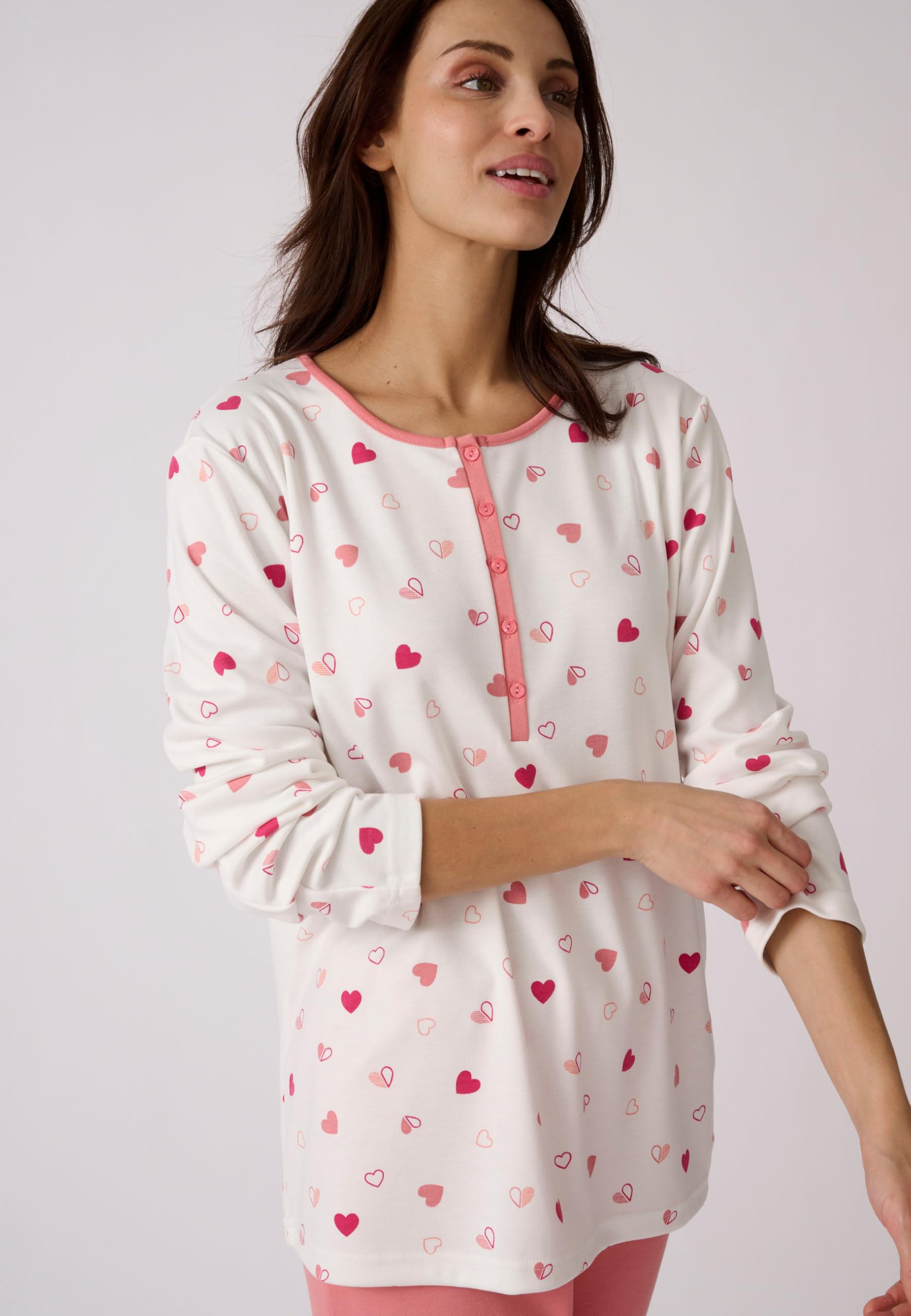 Damart Homewear Thermolactyl Pigiama donna XS bianco blu stampato caldo