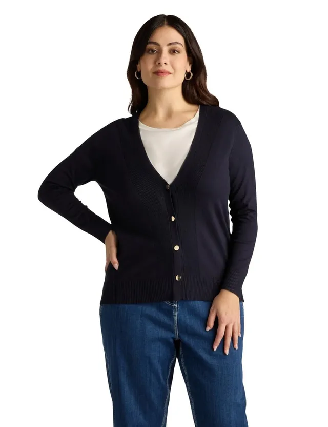 Fiorella Rubino Maglie e felpe Cardigan Scollo a V con Viscosa LENZING ECOVERO S Plus