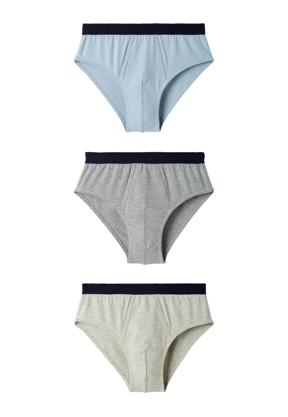 Damart Biancheria intima Set di 3 slip aperti da uomo beige grigio S