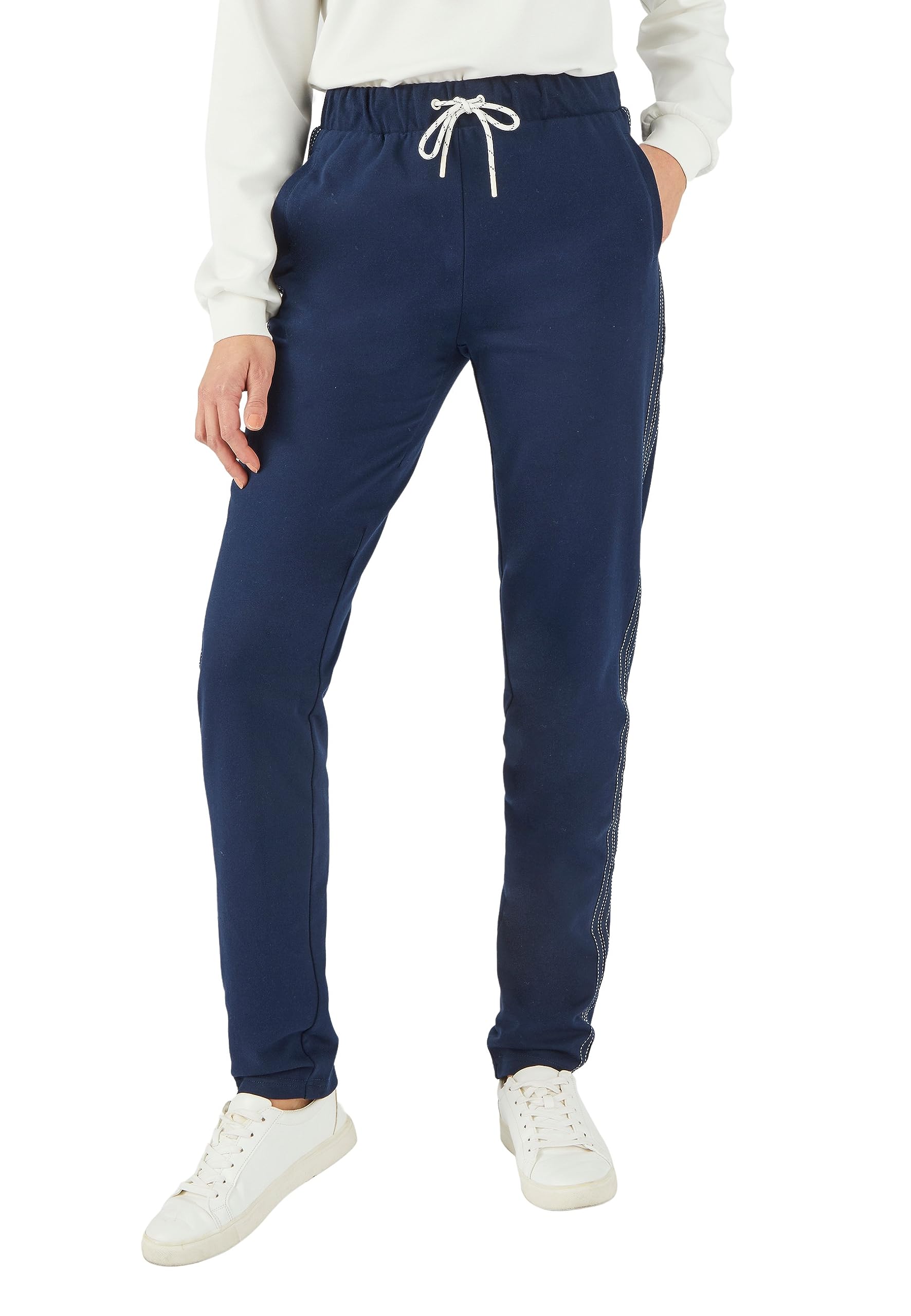 Damart Prêt-à-porter Pantaloni da jogging da donna jogger marrone beige melange taglia 40