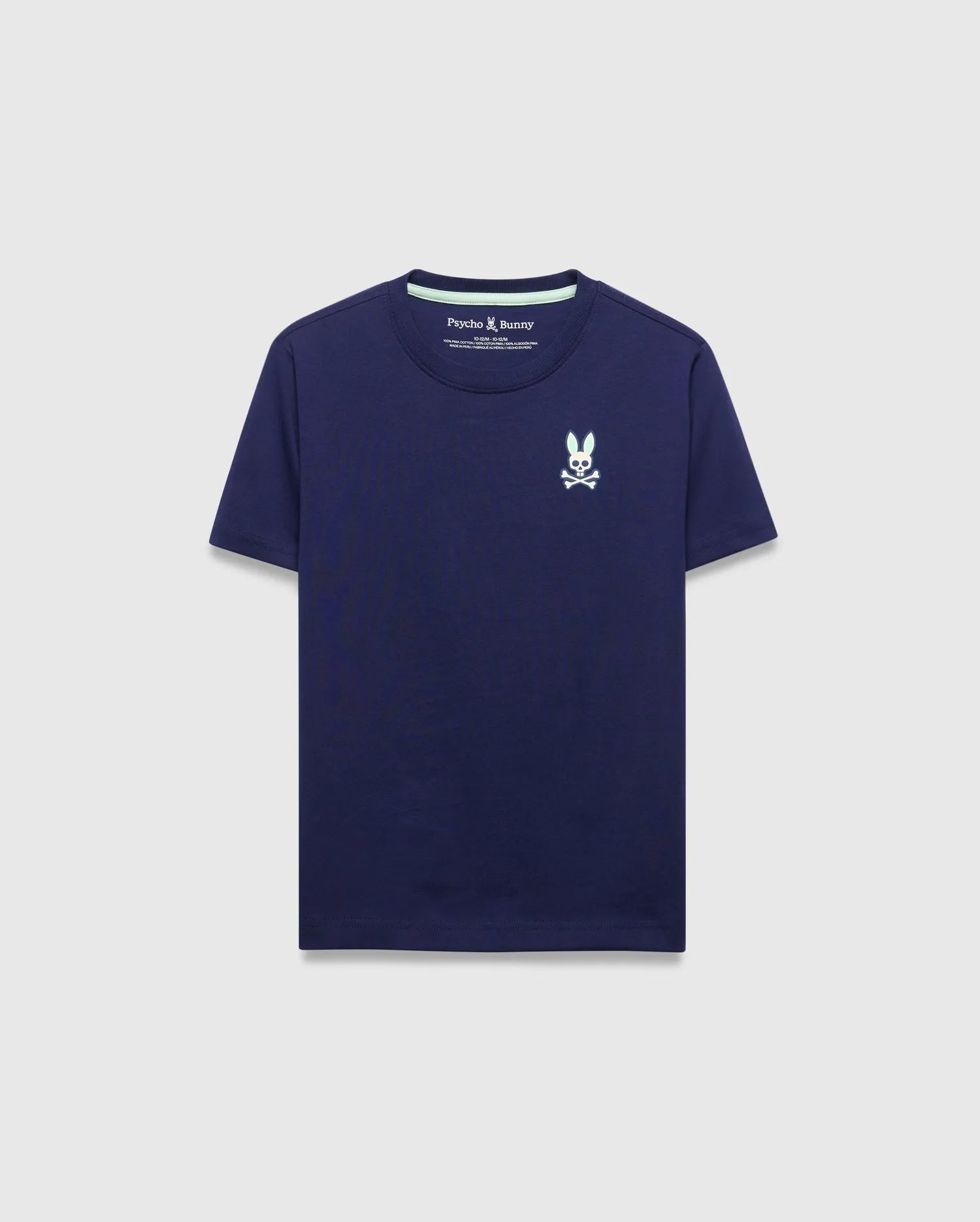 Psycho Bunny Kids Tees Frank maglietta blu in cotone Pima