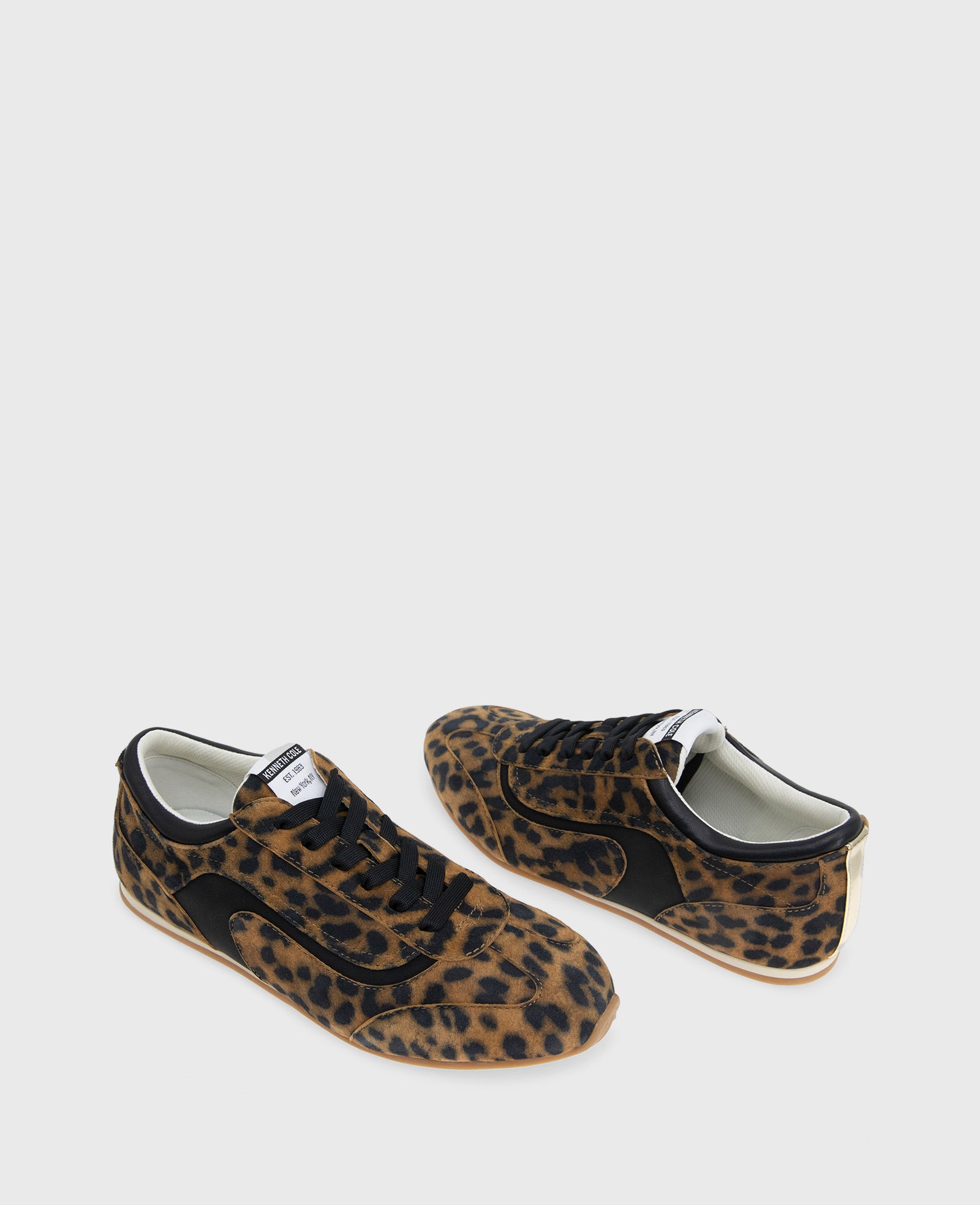 Kenneth Cole Reaction Shoes Alma Leopard Suede Sneaker sneaker leopardata memory foam