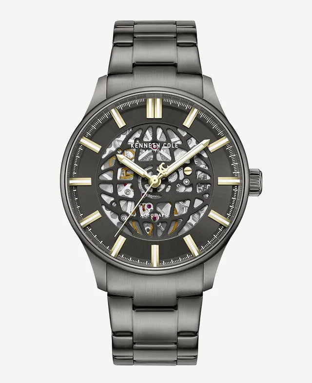 Kenneth Cole Reaction Watches Skeleton Automatic Gun Metal orologio automatico