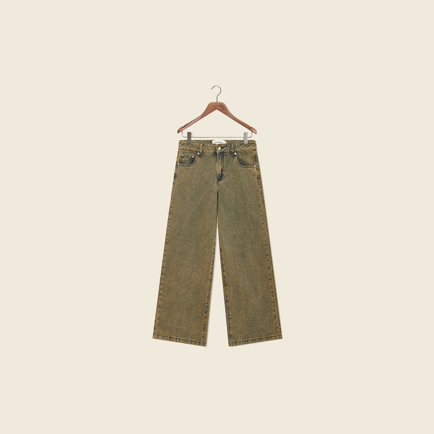 House Of Sunny Women's Denim Sandblast Wide Leg Denim jeans