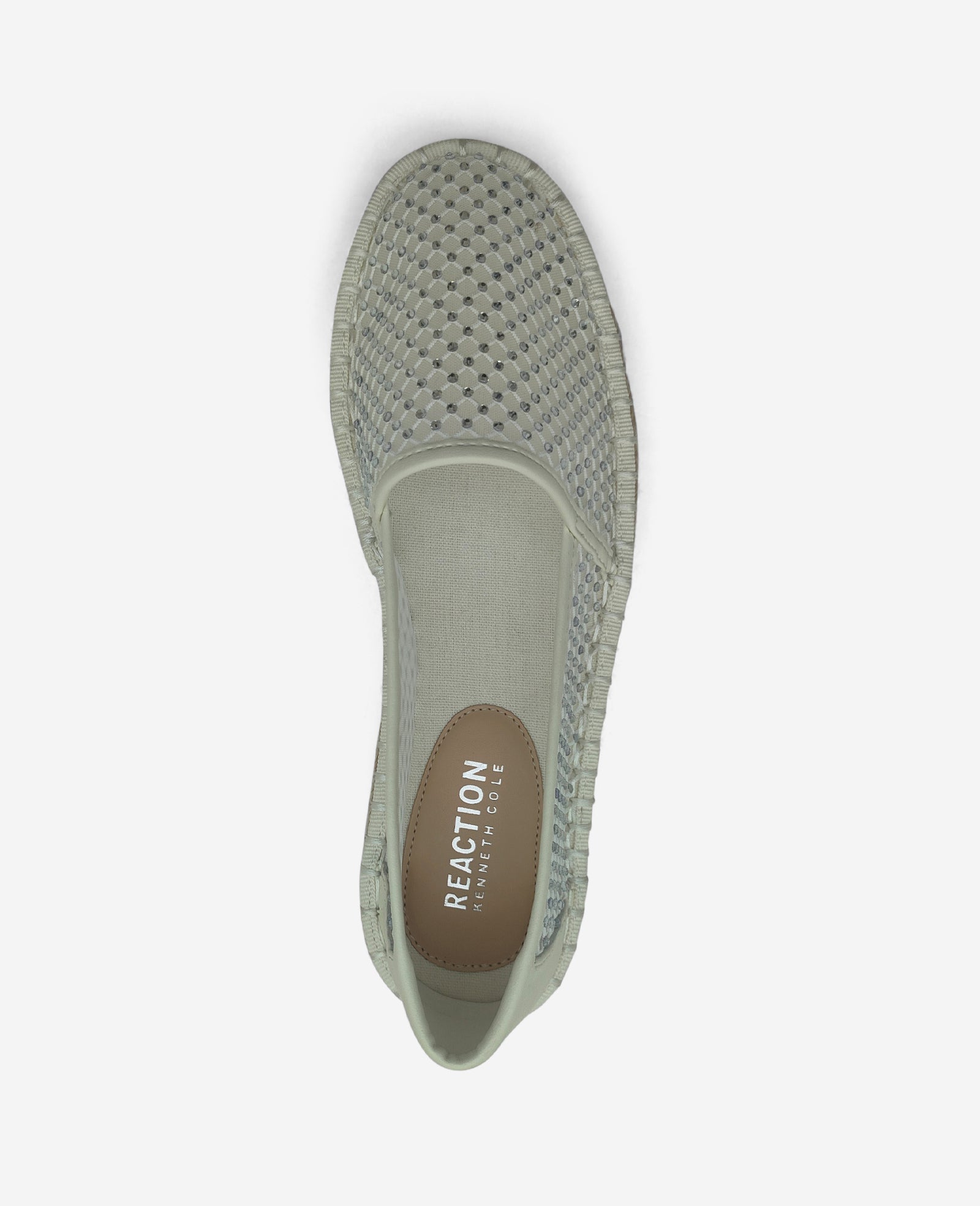Kenneth Cole Reaction Bonne espadrillas in rete color crema plateau 2 cm