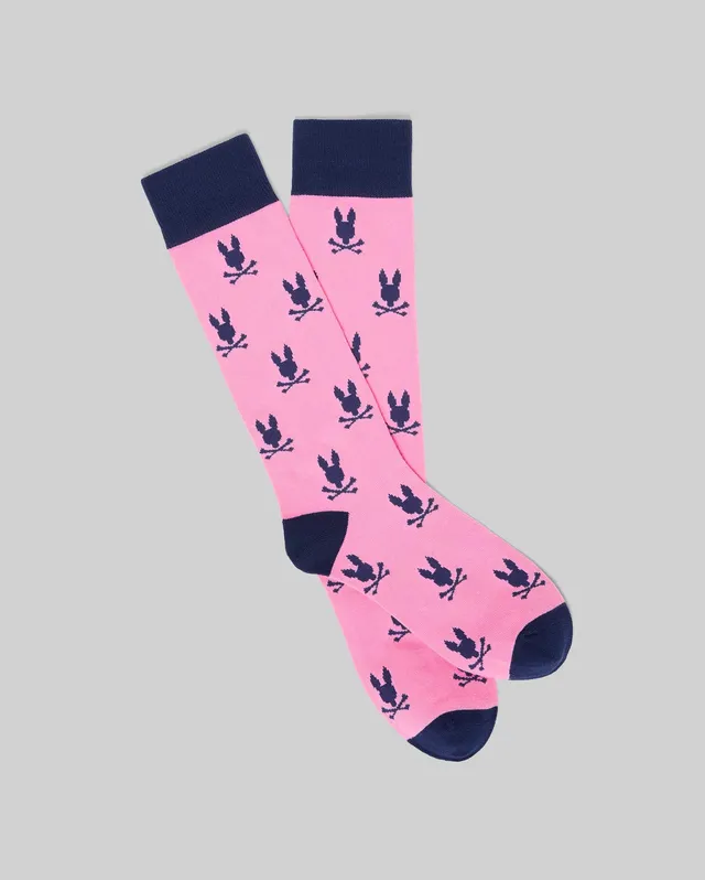 Psycho Bunny Accessories MO2200022 calze 652 Begonia Pink O/S in cotone