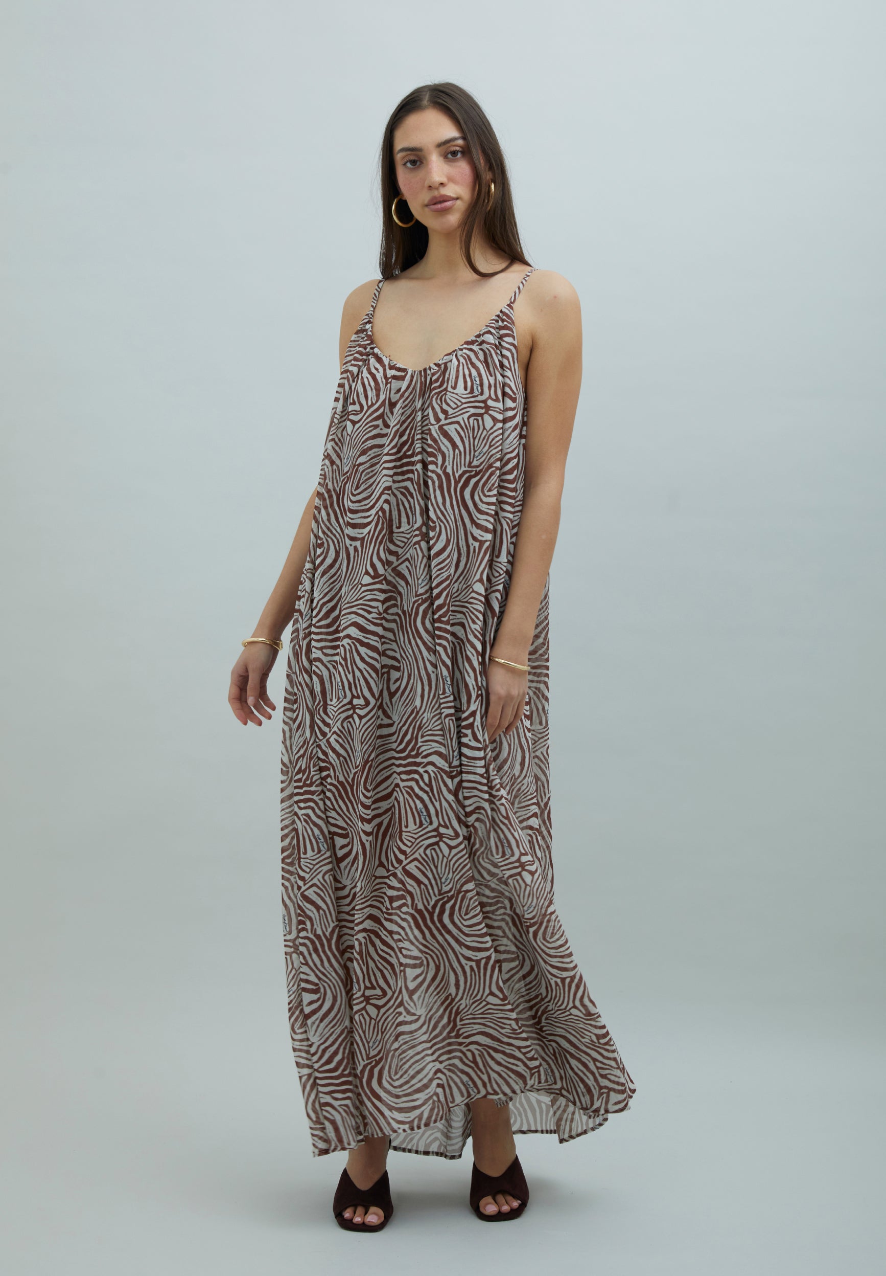 House Of Sunny Women's Dresses ZEBRA TRAPEZE DRESS abito UK 6-18 lungo