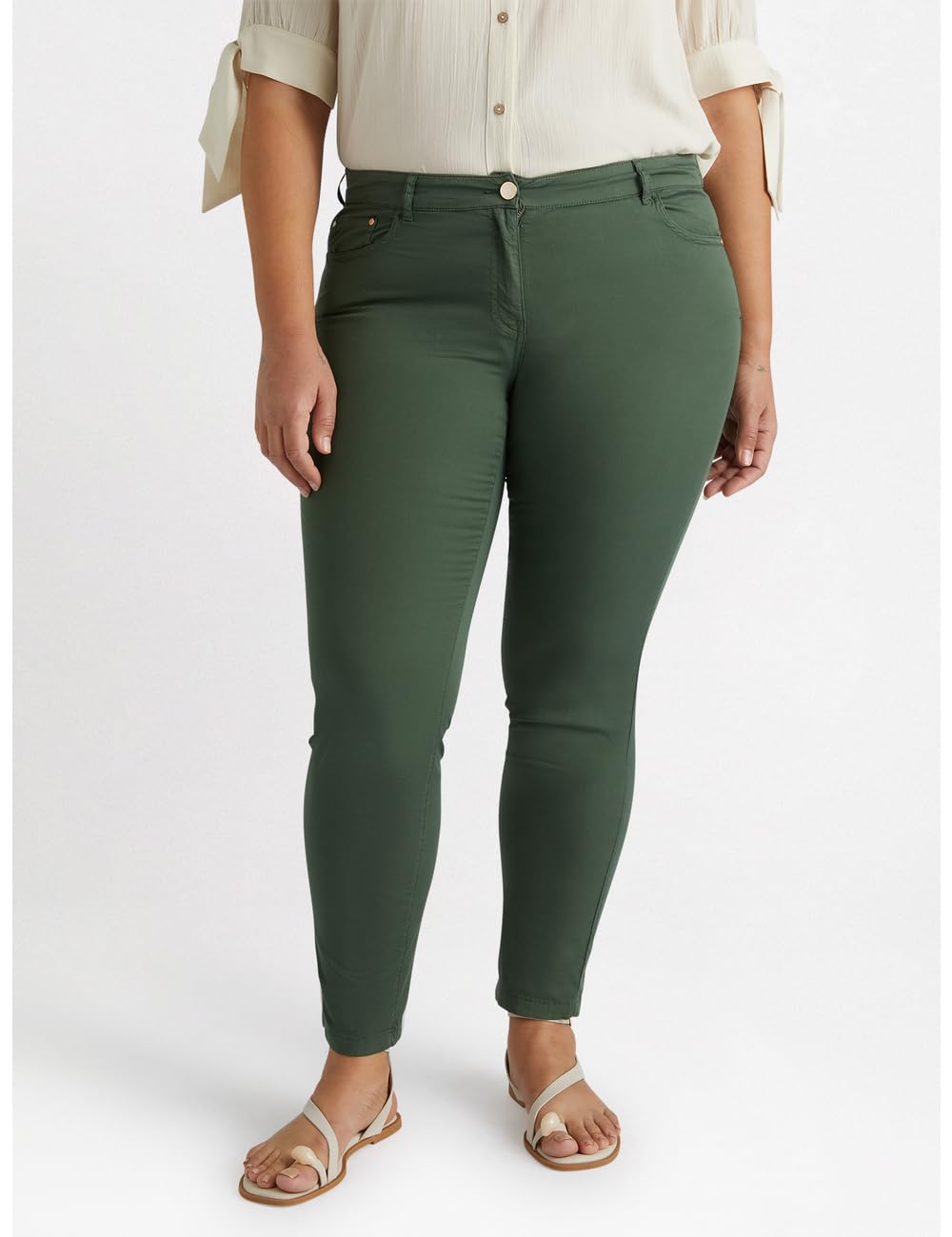 Fiorella Rubino Pantaloni Pantaloni Skinny Blu 46 Plus stretch cinque tasche