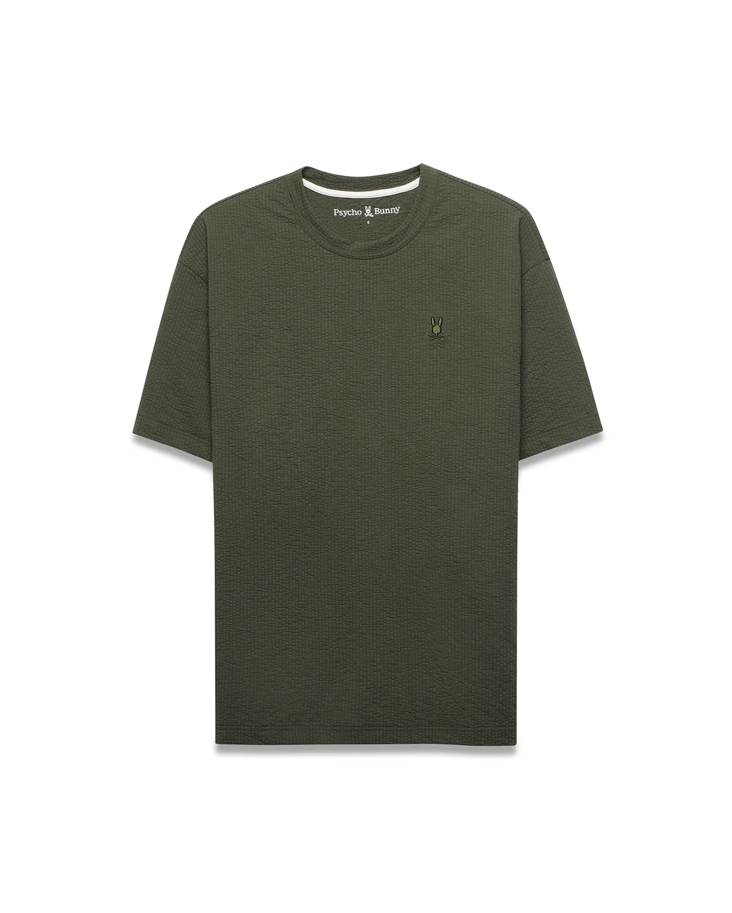 Psycho Bunny Men's Tees Men's Arlen Oversized Seersucker t-shirt verde XXS-XXXL