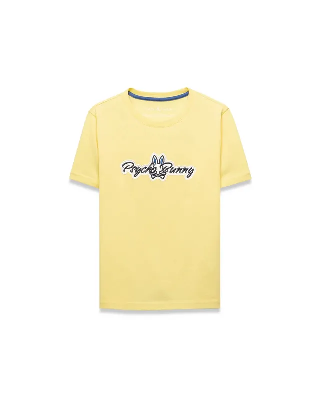 Psycho Bunny Kids Tees KIDS JAYDON GRAPHIC TEE - KT0200245 t-shirt bambini gialla