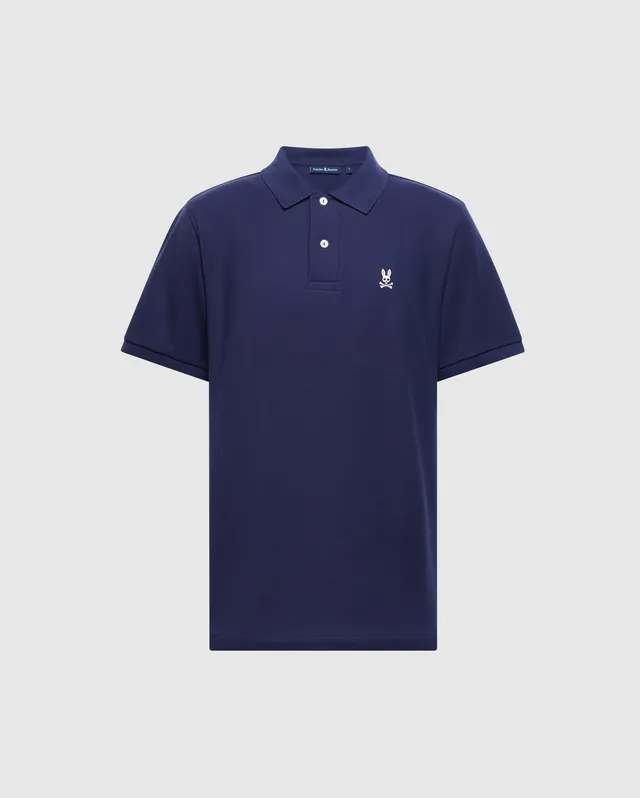Psycho Bunny Men's Polos B6K001CRPC polo Evening Blue cotone Pima