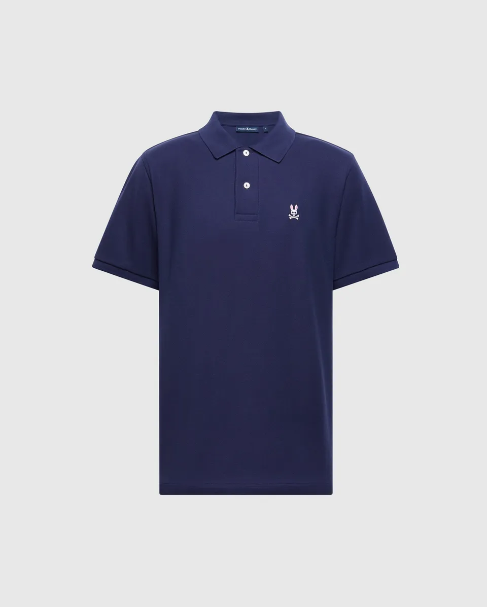 Psycho Bunny Men's Polos B6K001CRPC polo Evening Blue cotone Pima