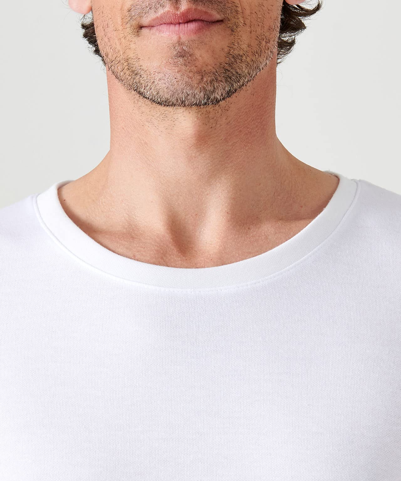 Damart Prêt-à-porter Tee Shirt Manches Longues maglia uomo bianca S double face