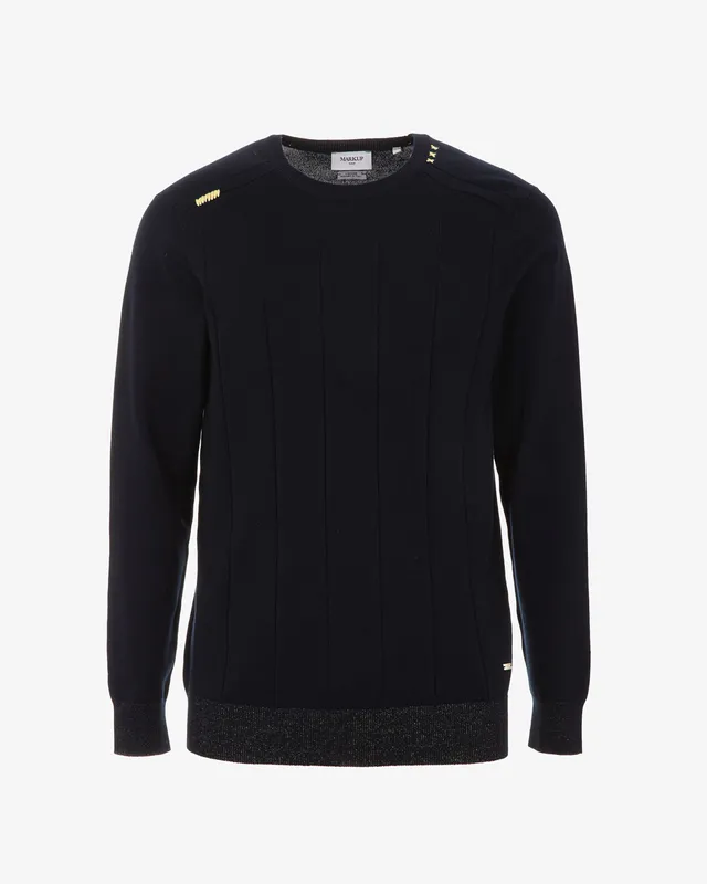 Markup Uomo Maglieria Maglia a coste con dettagli