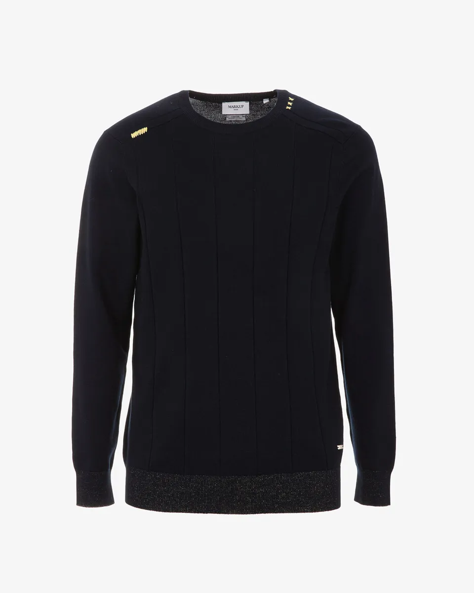 Markup Uomo Maglieria Maglia a coste con dettagli