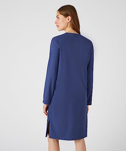 Damart Homewear Camicia da notte maniche lunghe jersey blu notte XS