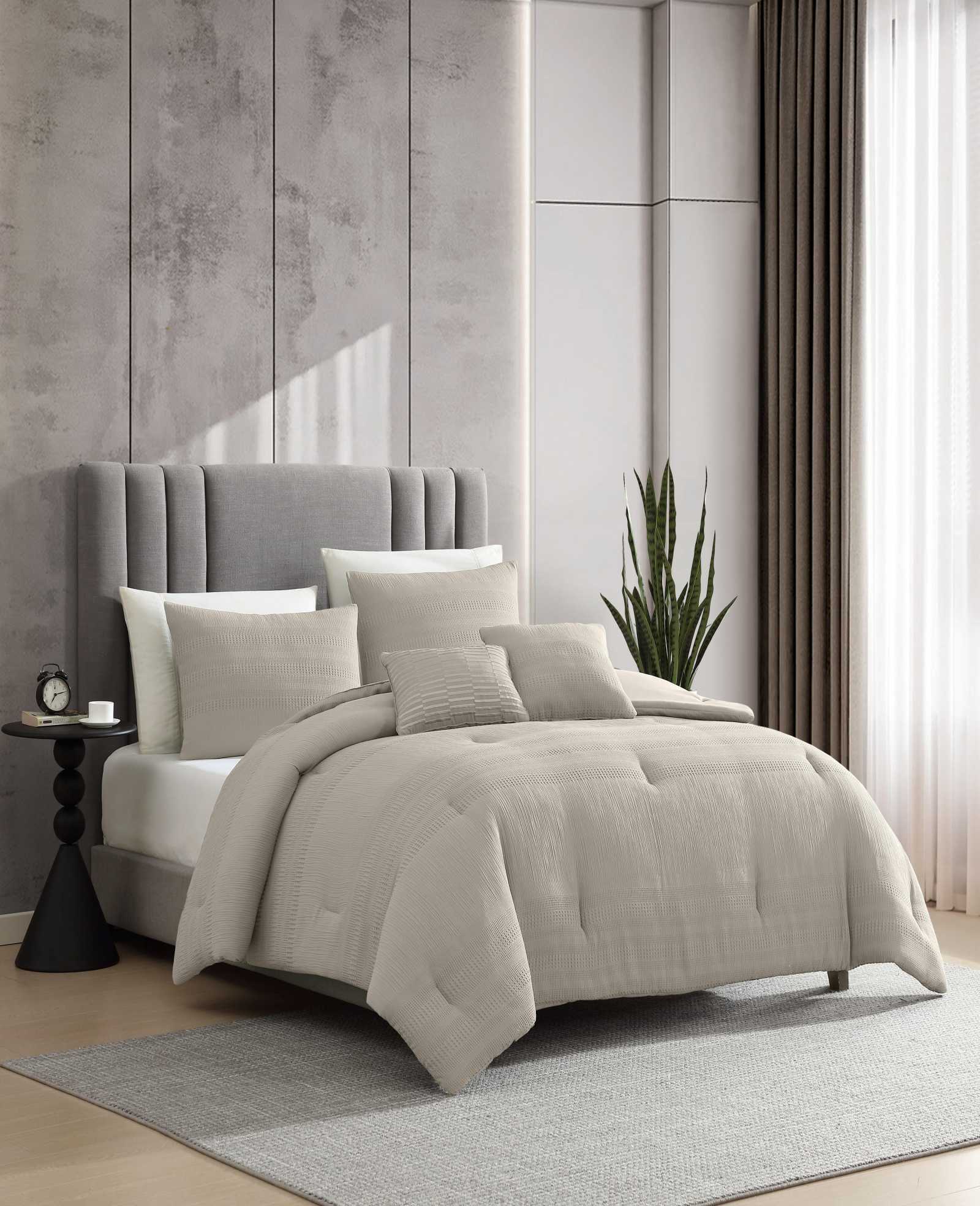 Kenneth Cole Reaction Home & Bedding Variegated Waffle set piumone beige