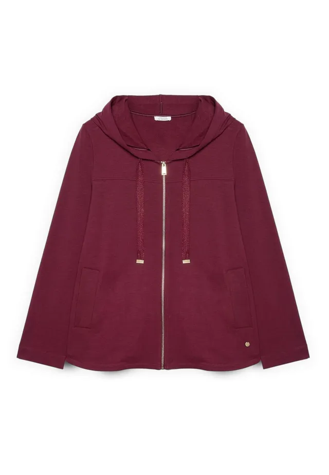 Fiorella Rubino Maglie e felpe Felpa con Cappuccio e Coulisse felpa XL Plus nera