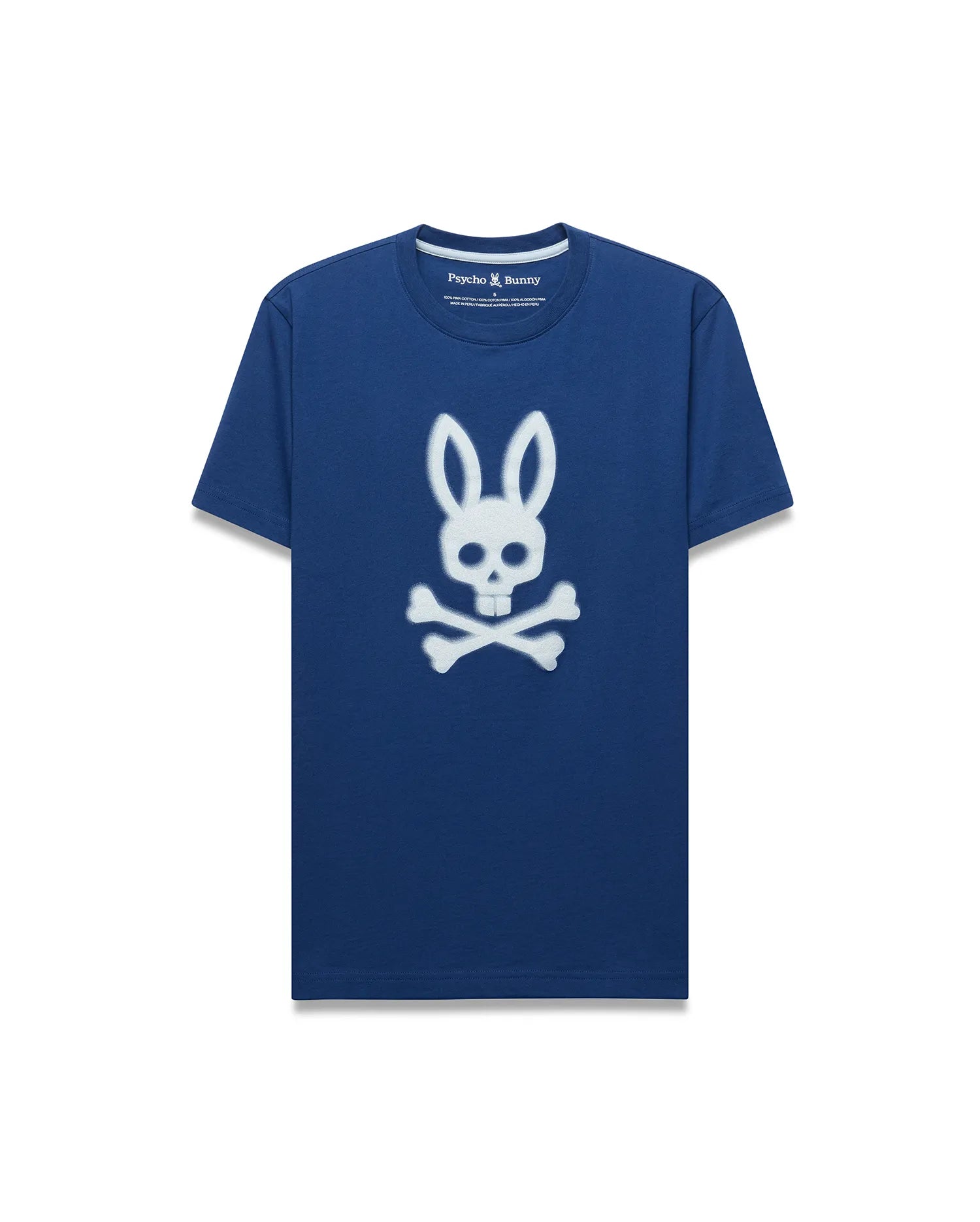 Psycho Bunny Men's Tees Emmanuel Pima Cotton Graphic Tee maglietta blu