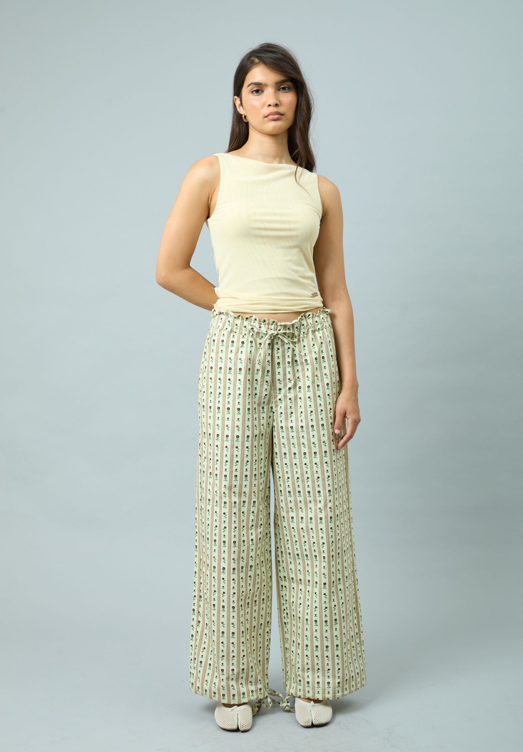 House Of Sunny Women's Shorts & Trousers VINTAGE ROSE TROUSER pantaloni taglie UK 6-18 cotone