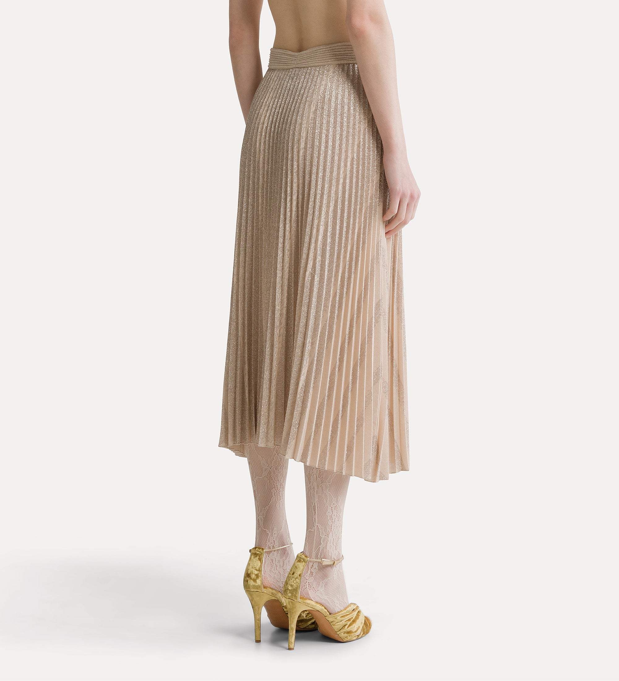 Forte gonne Rising Sun Sunray Plissé Skirt gonna loto laminata