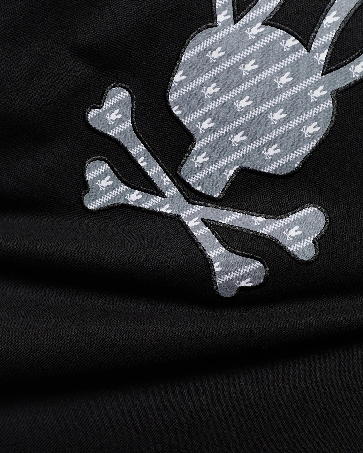 Psycho Bunny Men's Tees Jaden Appliqué Graphic Tee t-shirt nera cotone