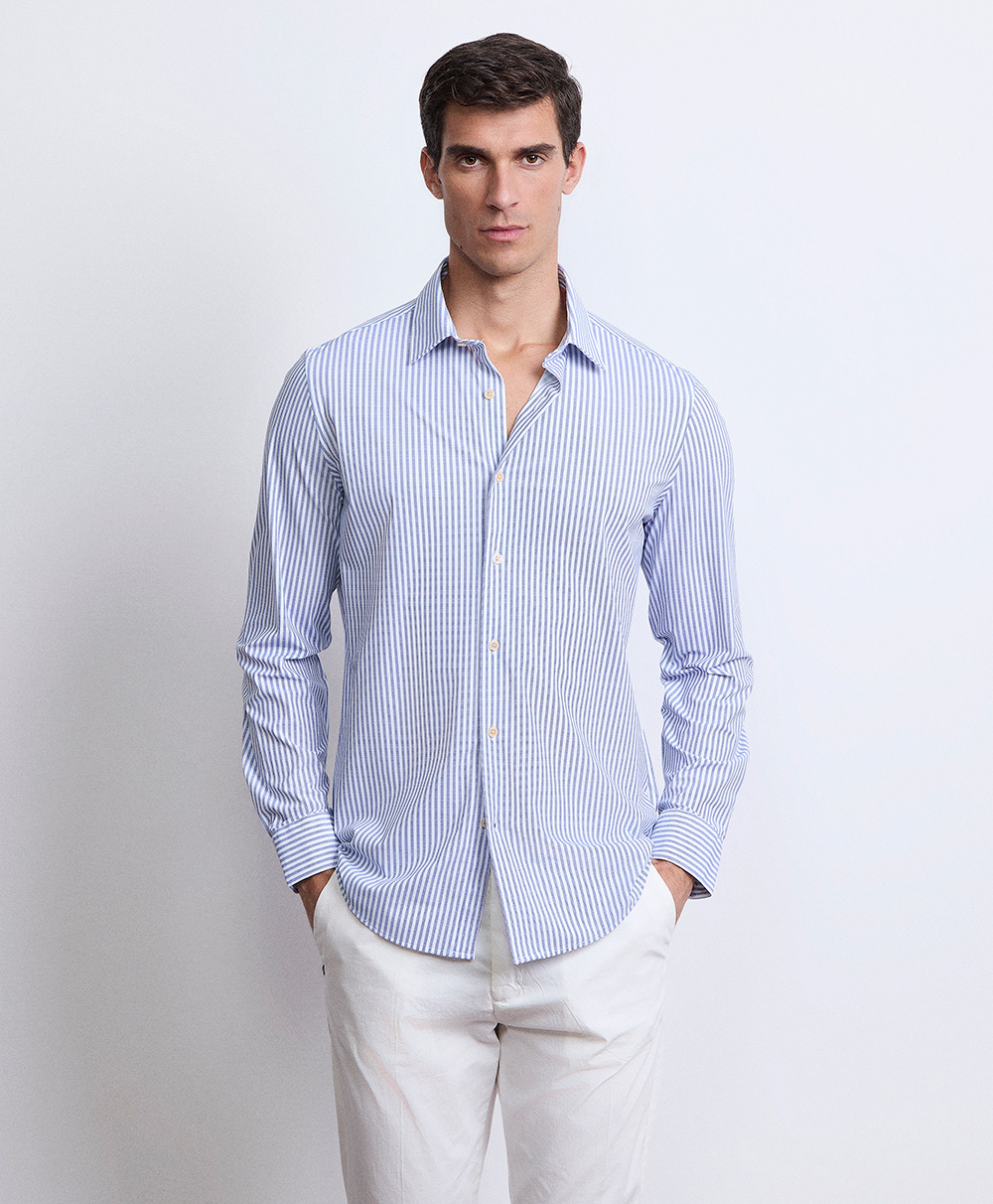 Markup Uomo Camicie Camicia in lino collo francese camicia