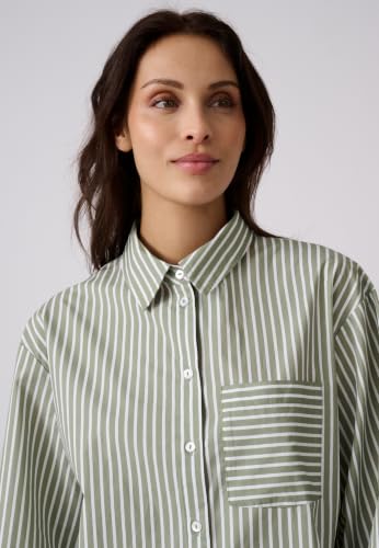 Damart Prêt-à-porter Camicia Donna Blu a righe in cotone